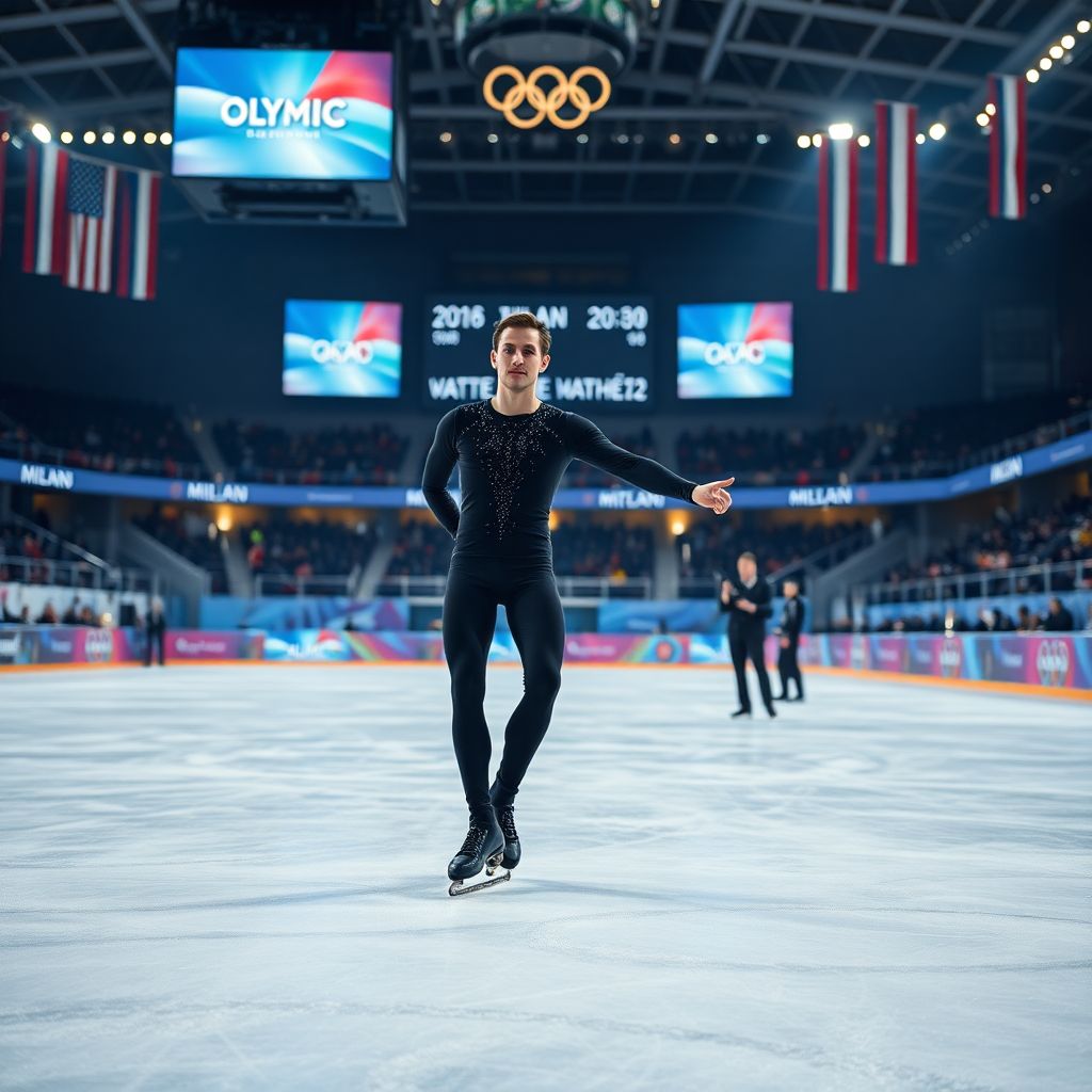 Трансляция последней тренировки Петра Гуменника перед дебютом на Олимпиаде