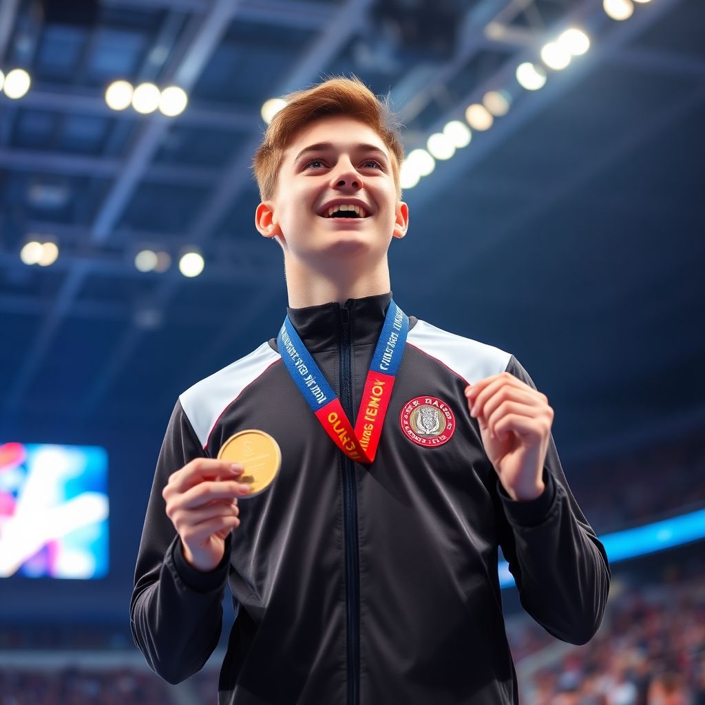 Фото: юный гимнаст Арсений Духно выиграл главное золото ЧР-2026 в Калуге